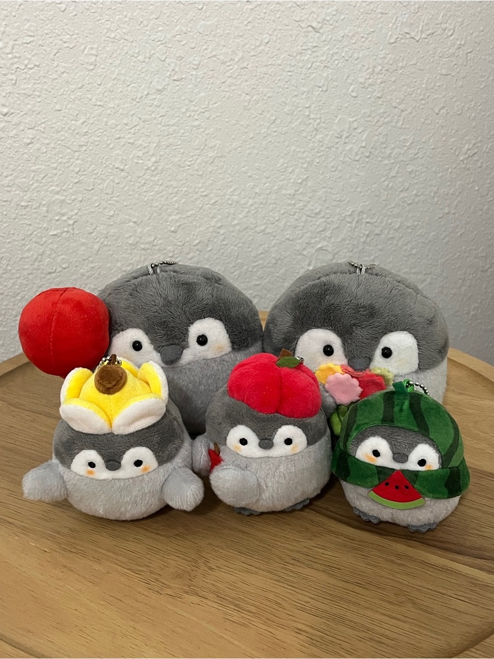NWT Koupen Chan Penguin Plush Keychain Charm Bag Clip Kawaii Japan Lot Of 5